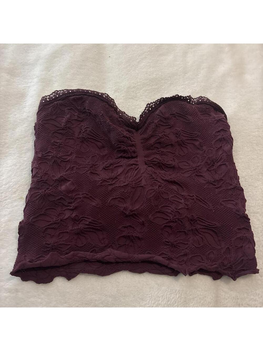 Full Tilt Women's Burgundy and Purple Crop-top